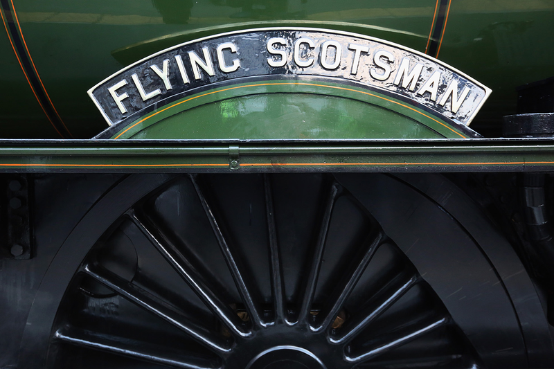 A close-up view of the logo on The Flying Scotsman as it leaves Kings Cross Station on February 25, 2016 in London, England. (Photo by Dan Kitwood/Getty Images)